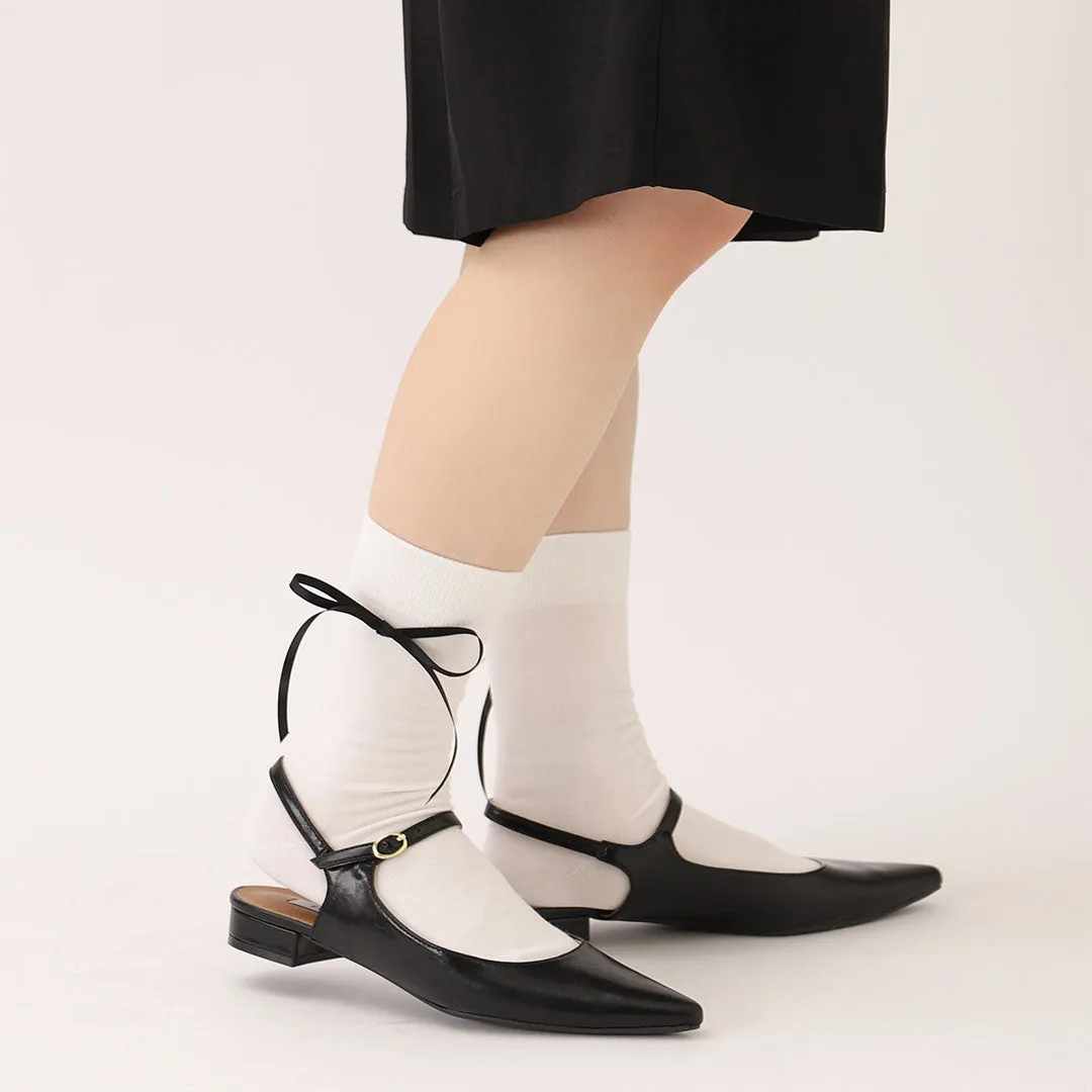 011141252 Satin Ribbon Crew Socks