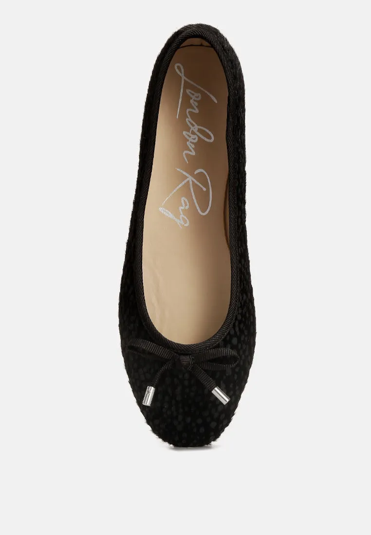 Animal Print Flat Bow Ballerinas