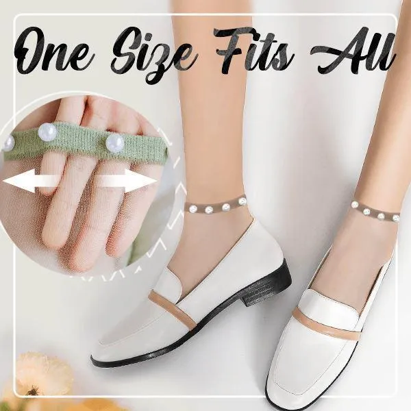 Anklet-Liked Pearl Crystal Summer Socks