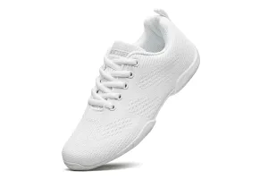 BAXINIER White Cheer Shoes for Womens Cheerleading shoes Girls Youth White Competition Dance Shoe Sports Tennis Training Athletic Flats Breathable Soft comfortable