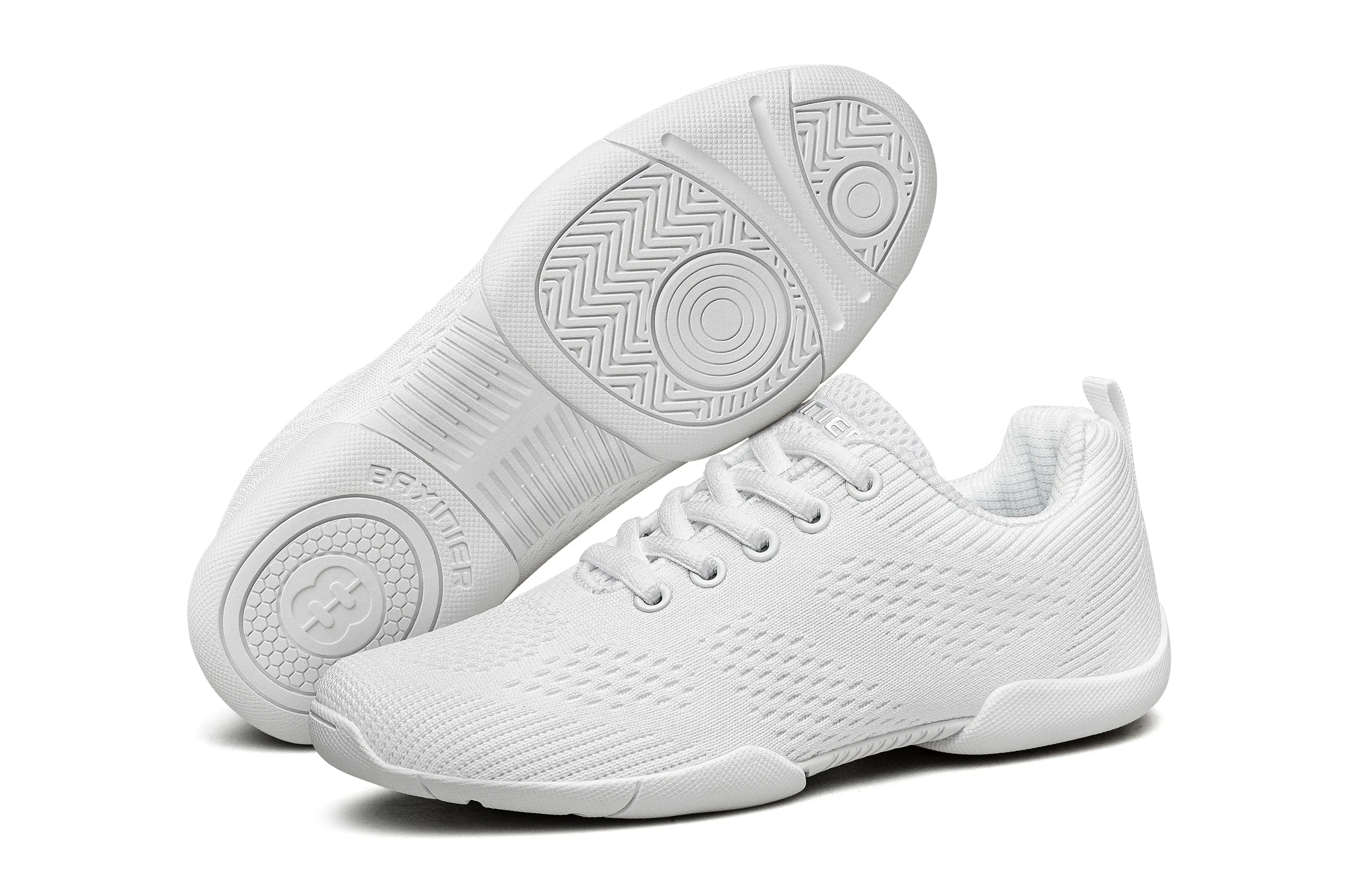 BAXINIER White Cheer Shoes for Womens Cheerleading shoes Girls Youth White Competition Dance Shoe Sports Tennis Training Athletic Flats Breathable Soft comfortable