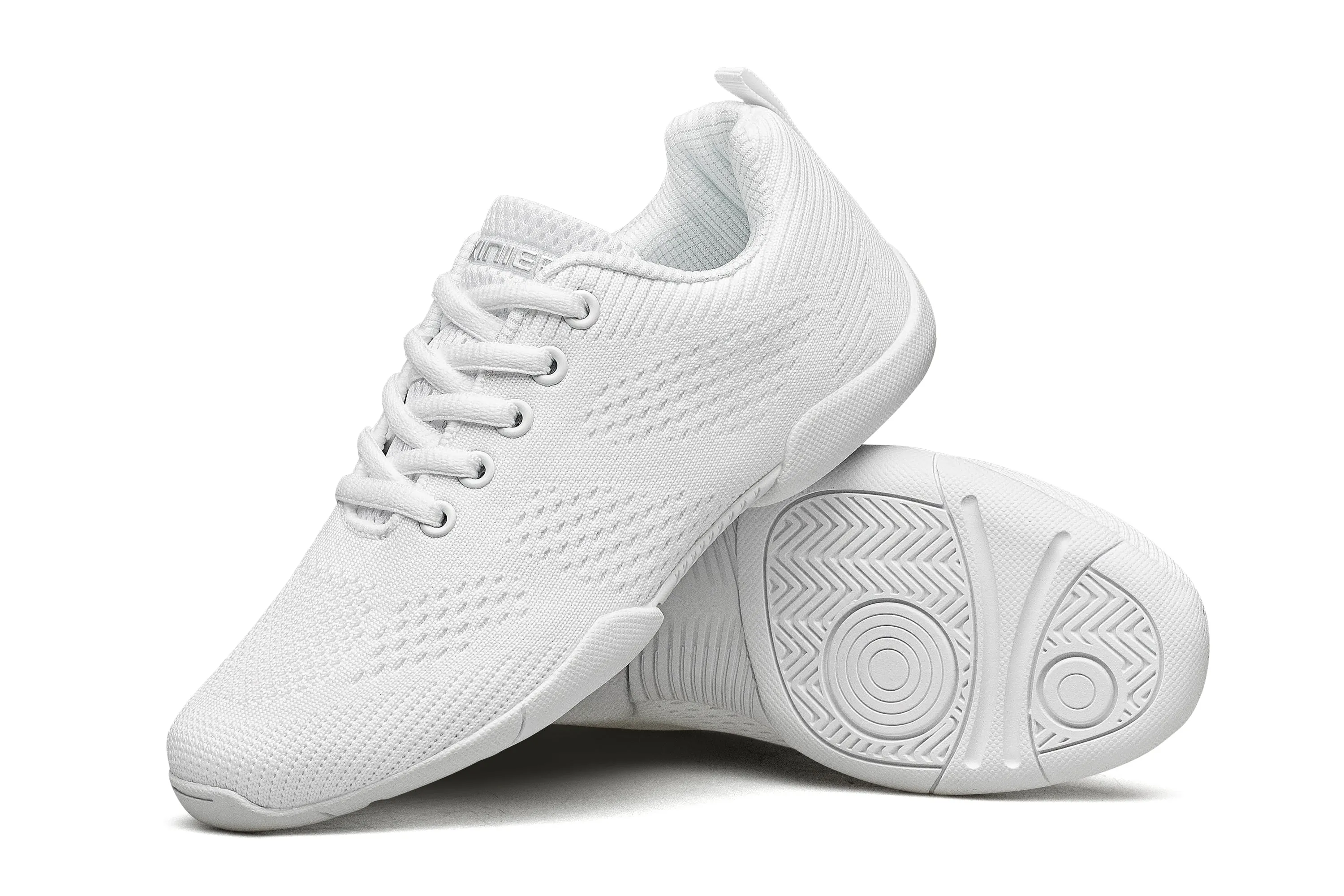 BAXINIER White Cheer Shoes for Womens Cheerleading shoes Girls Youth White Competition Dance Shoe Sports Tennis Training Athletic Flats Breathable Soft comfortable