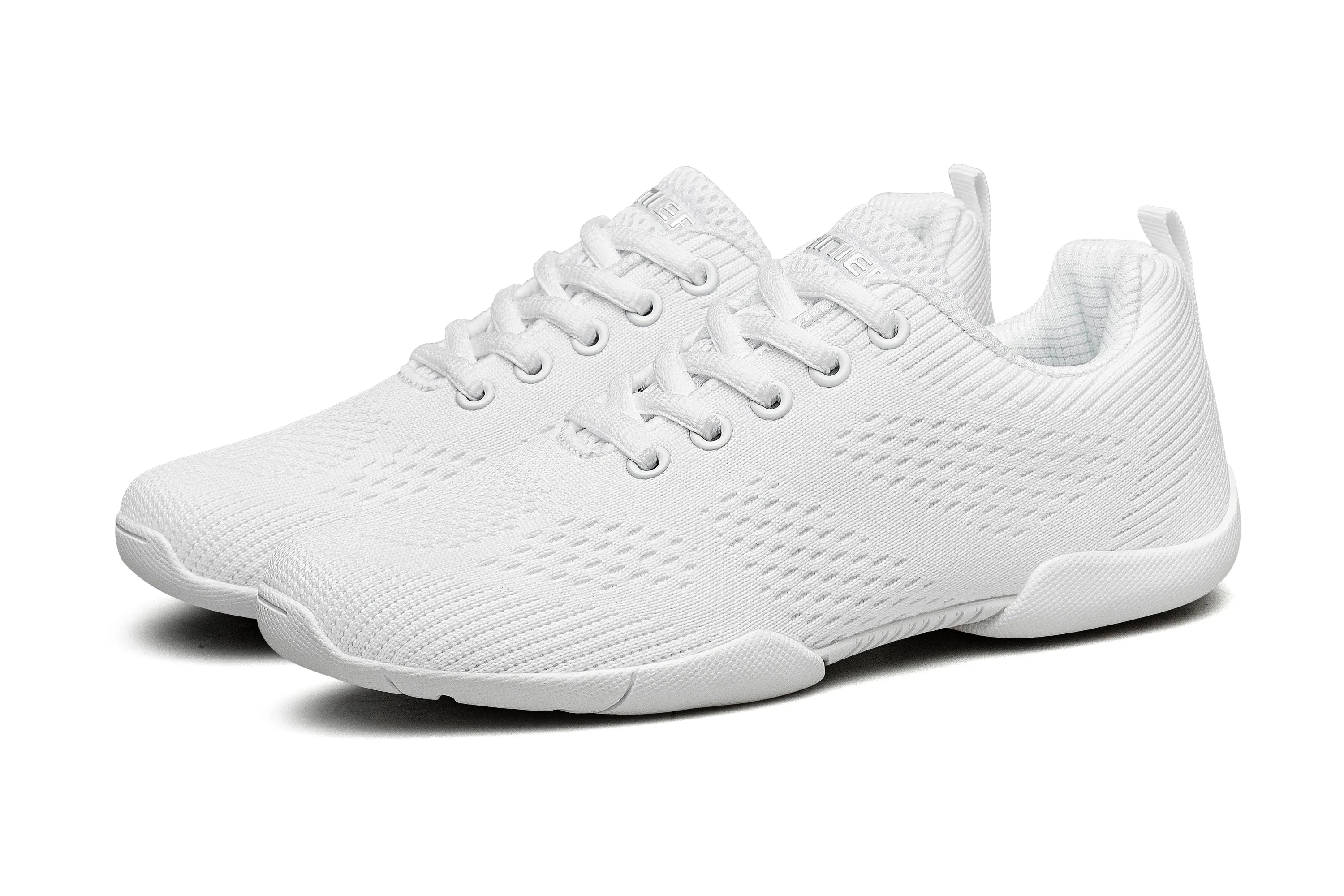 BAXINIER White Cheer Shoes for Womens Cheerleading shoes Girls Youth White Competition Dance Shoe Sports Tennis Training Athletic Flats Breathable Soft comfortable