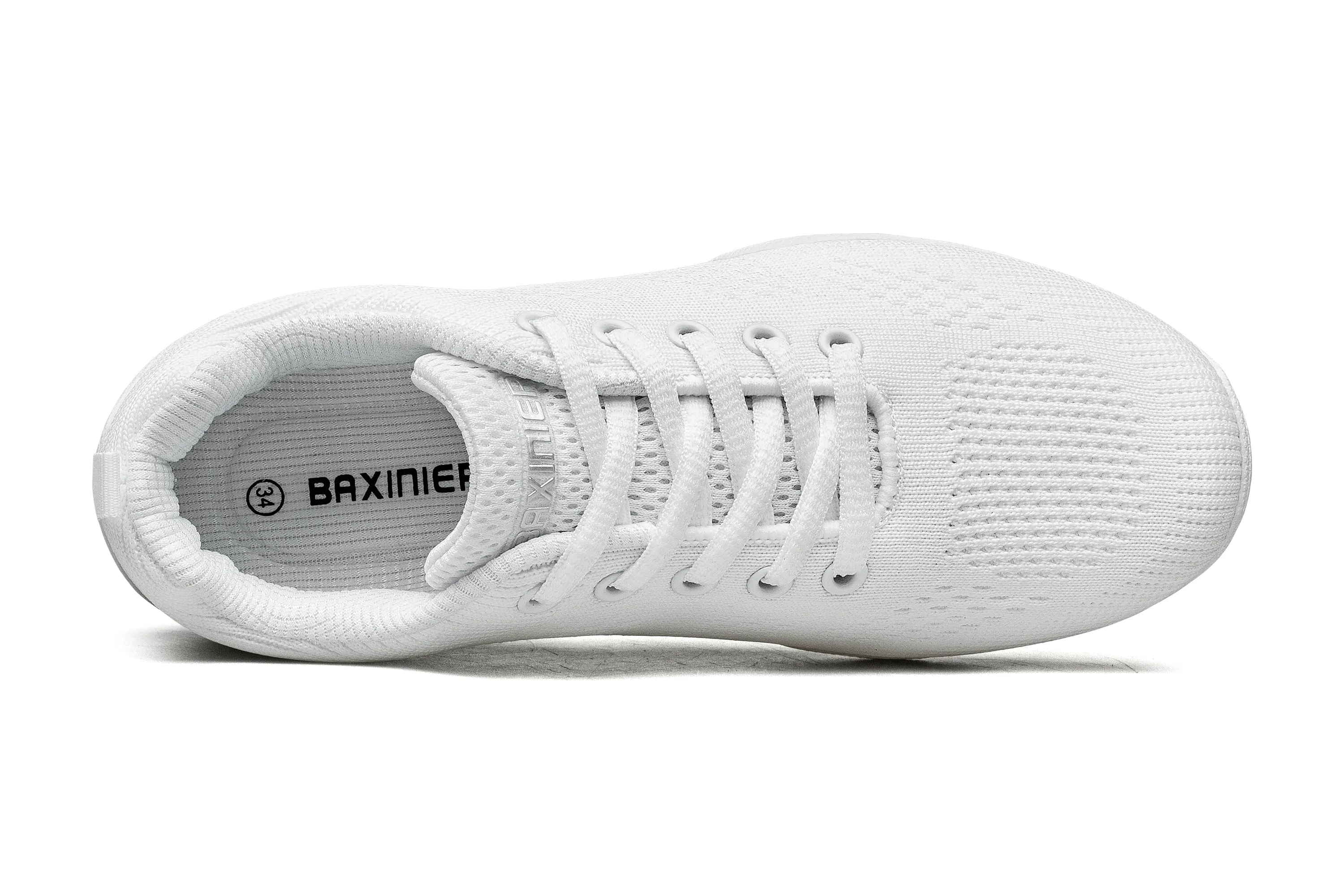 BAXINIER White Cheer Shoes for Womens Cheerleading shoes Girls Youth White Competition Dance Shoe Sports Tennis Training Athletic Flats Breathable Soft comfortable