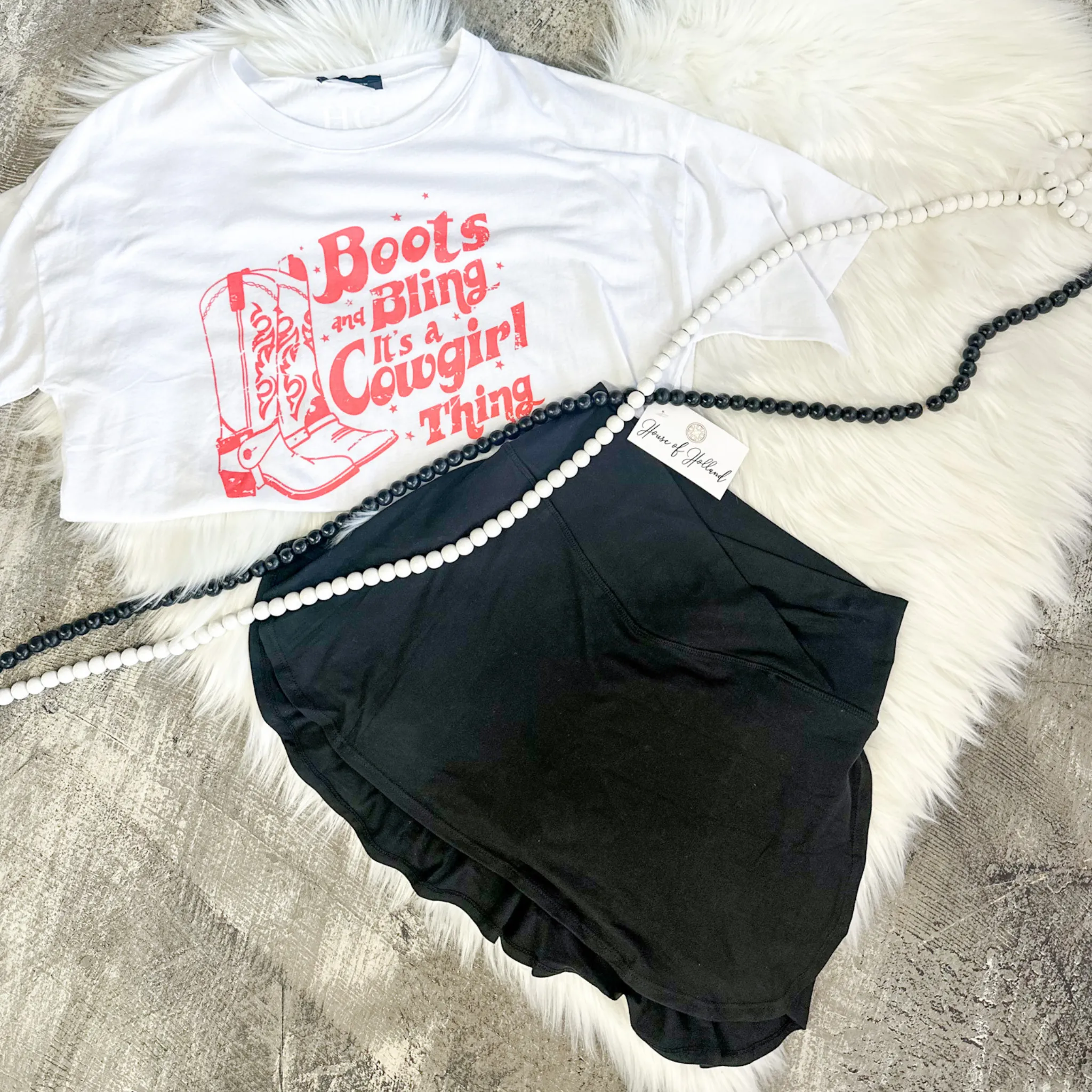 Boots and Bling its a Cowgirl Thing Graphic Tee