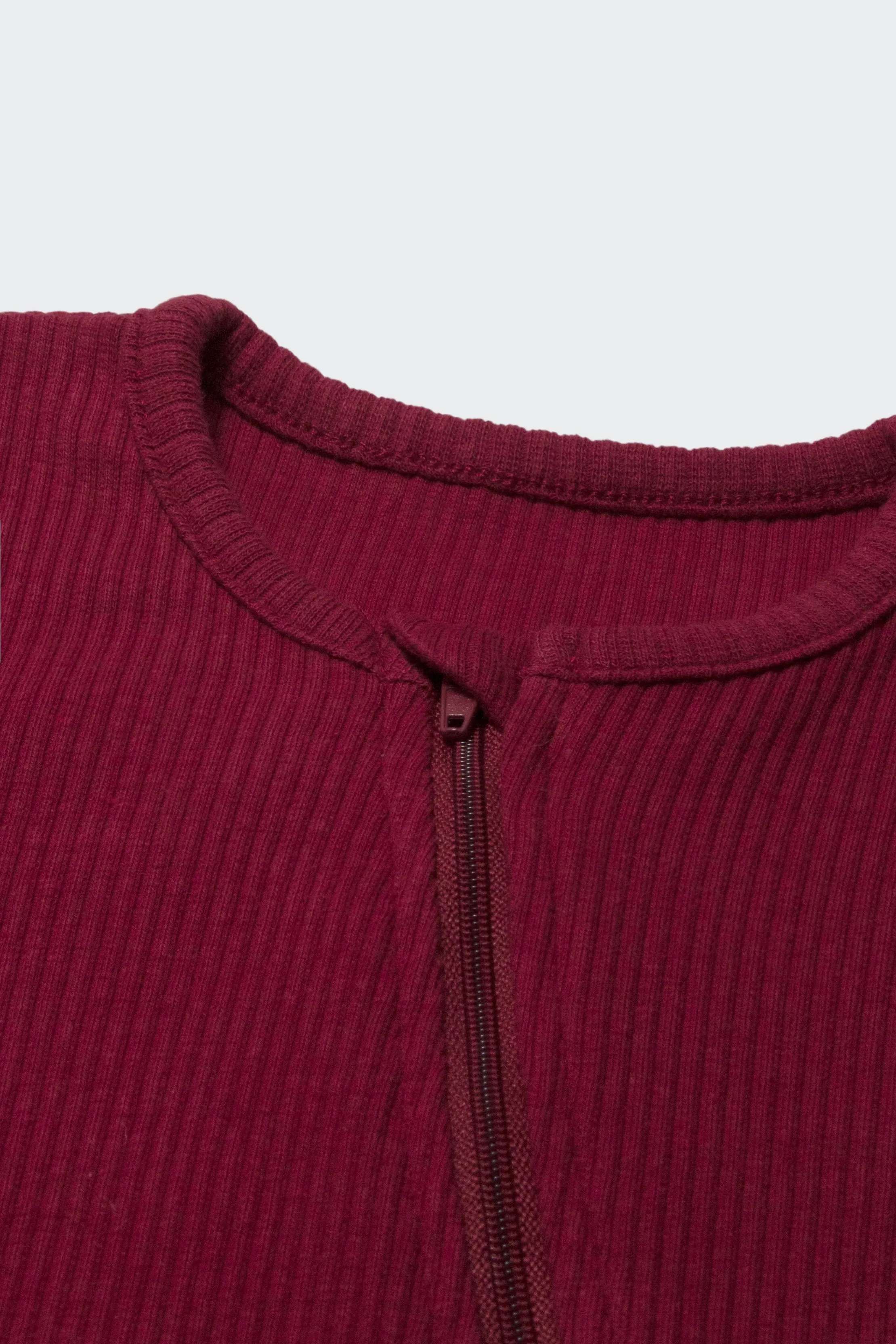 Claret Red Zip Sleepsuit