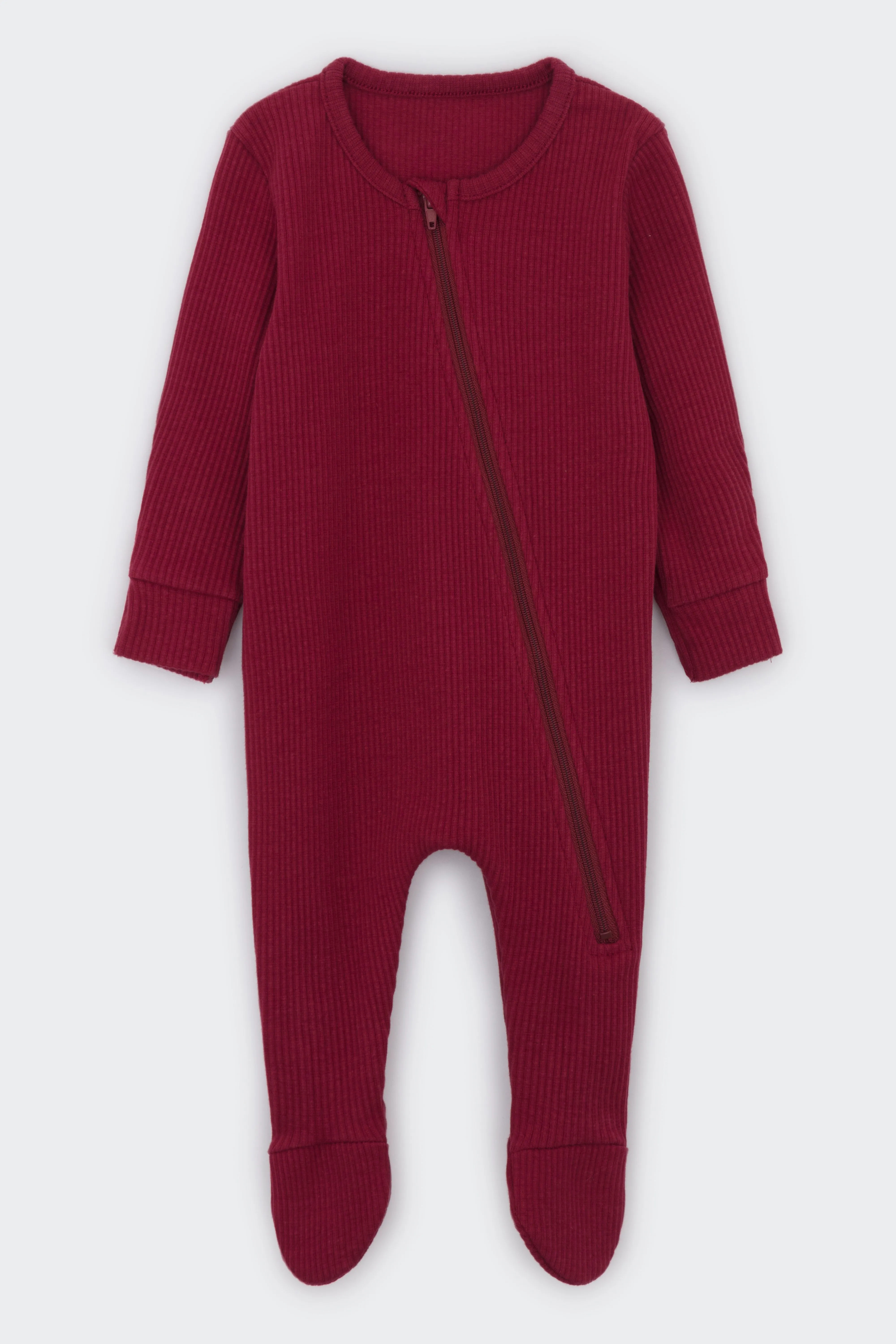 Claret Red Zip Sleepsuit