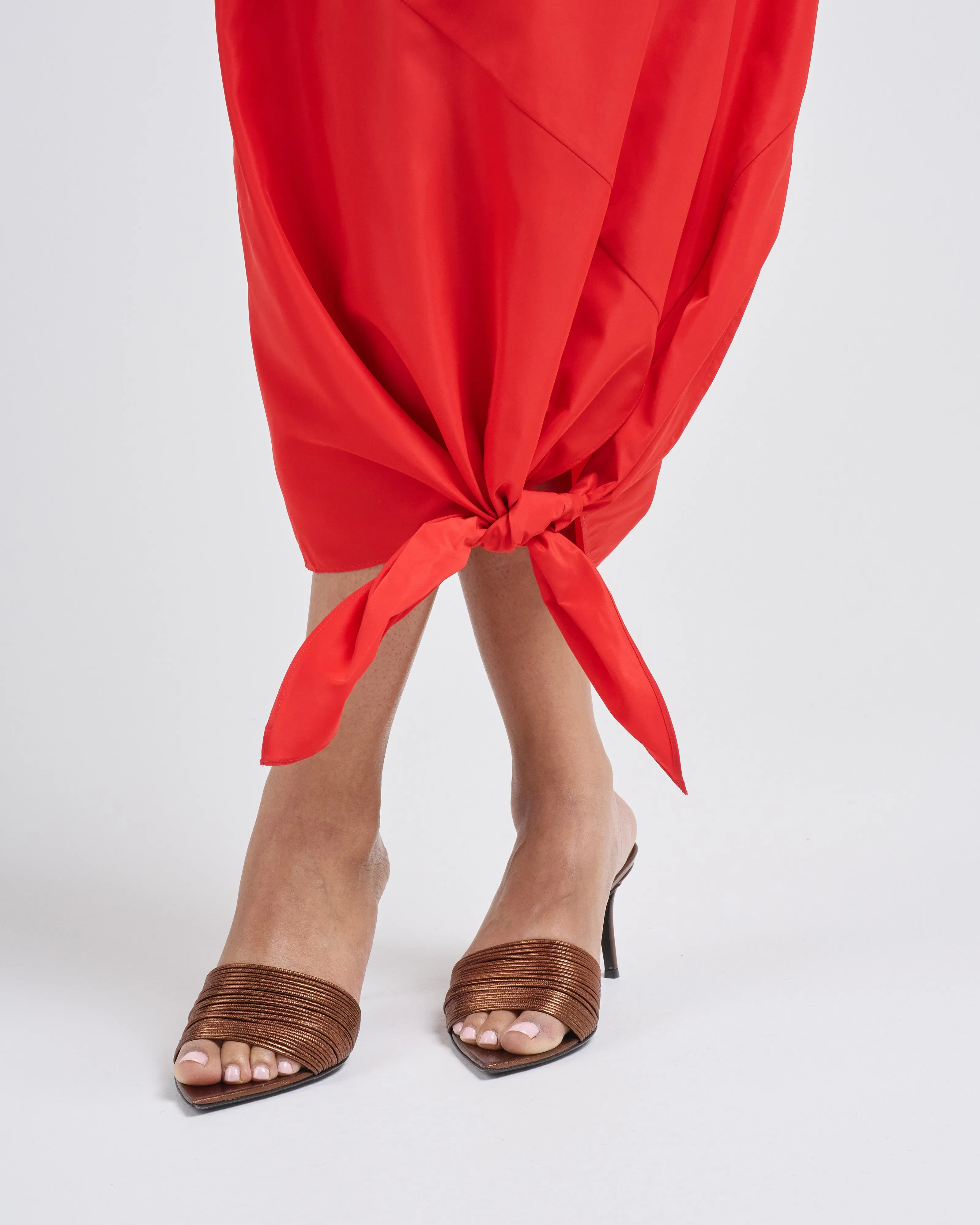italian sporty nylon tie skirt
