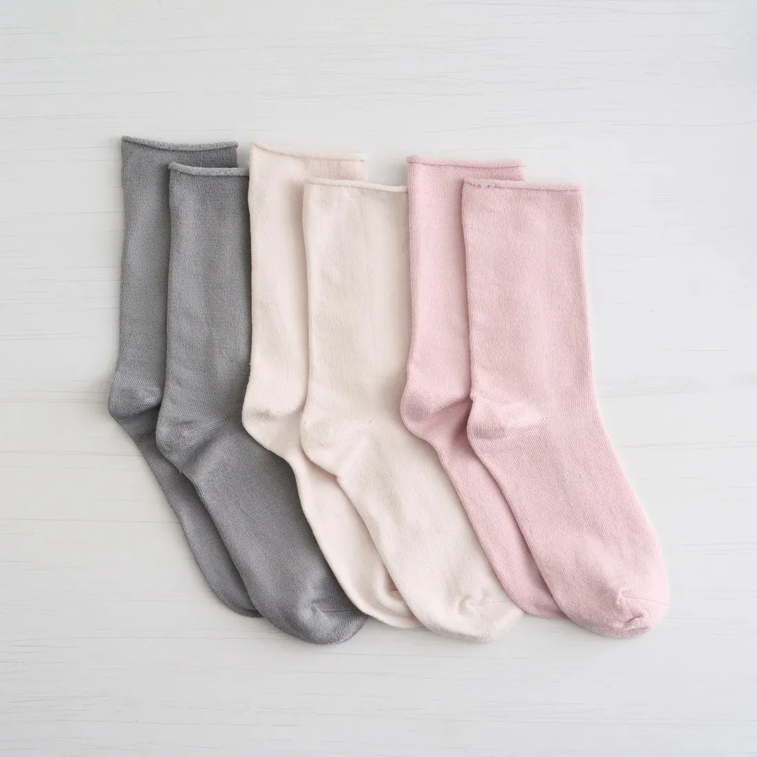Lemon Recycled Pillow Crew Socks - Pink