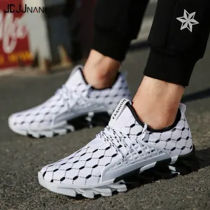 Man Running Shoes Plus Size Mesh Men Sport Shoes Lac-up Men Shoes Lightweight Comfortable Breathable Walking Sneakers 2019 New