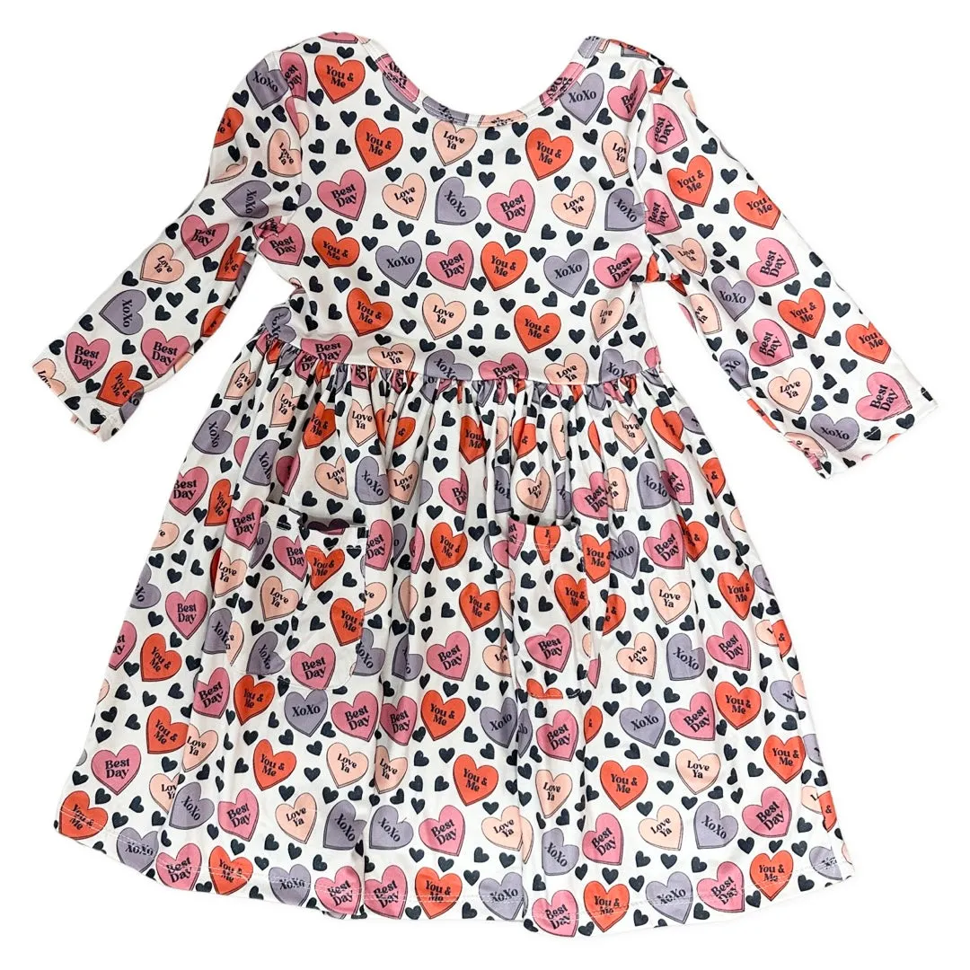 Mila & Rose Heartbreaker 3/4 Sleeve Pocket Twirl Dress