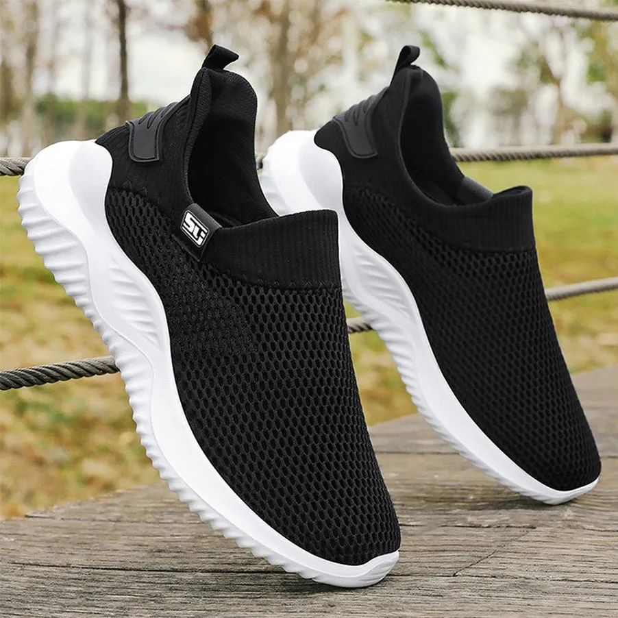 Non-Slip Outsole Solid Slip-On Sneakers for Training and Running