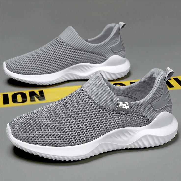 Non-Slip Outsole Solid Slip-On Sneakers for Training and Running
