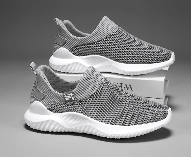 Non-Slip Outsole Solid Slip-On Sneakers for Training and Running