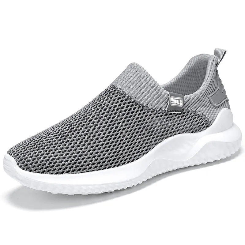 Non-Slip Outsole Solid Slip-On Sneakers for Training and Running