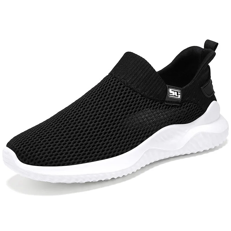 Non-Slip Outsole Solid Slip-On Sneakers for Training and Running