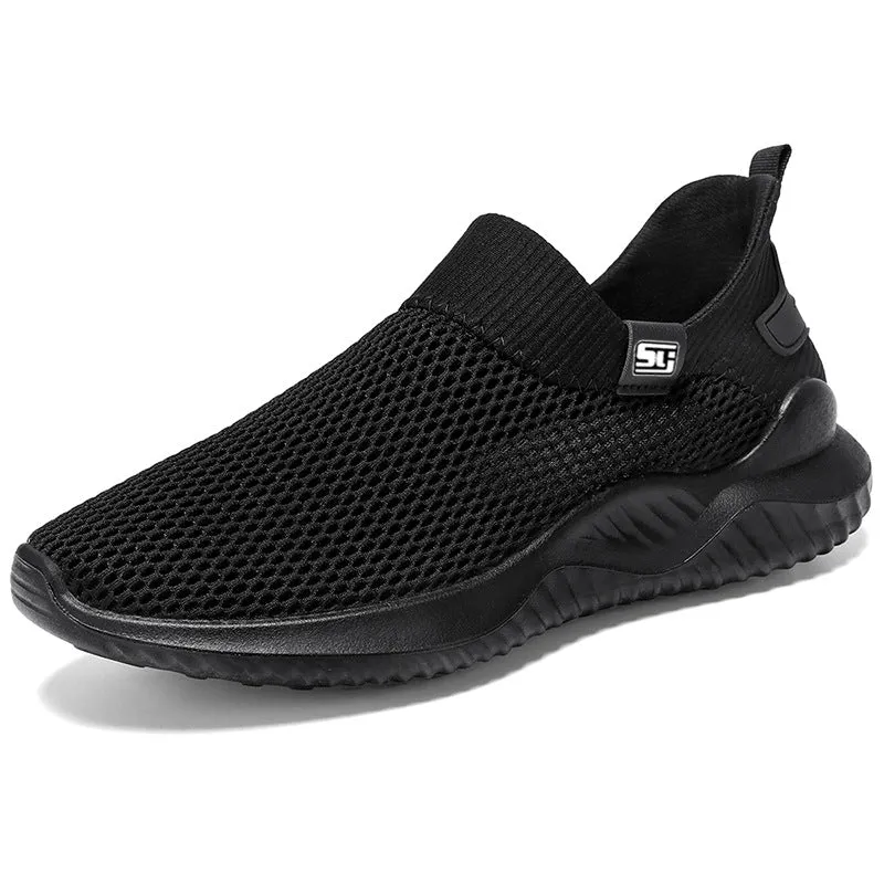 Non-Slip Outsole Solid Slip-On Sneakers for Training and Running