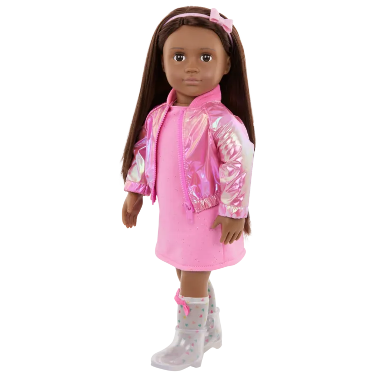 Our Generation Splash of Pink  Edgy Bomber Jacket Deluxe Outfit