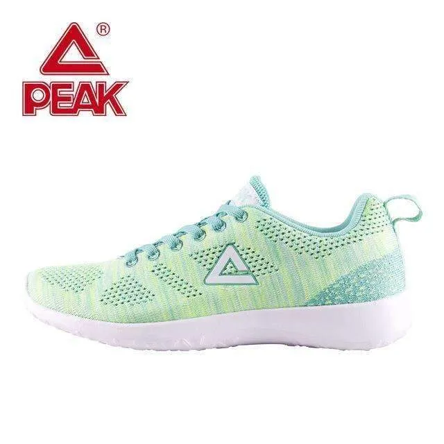 PEAK Women Walking Shoes Breathable Textile Lace Up Cushion Women Platform Sneakers Sport Flats Jogging Walking Shoes Zapatillas