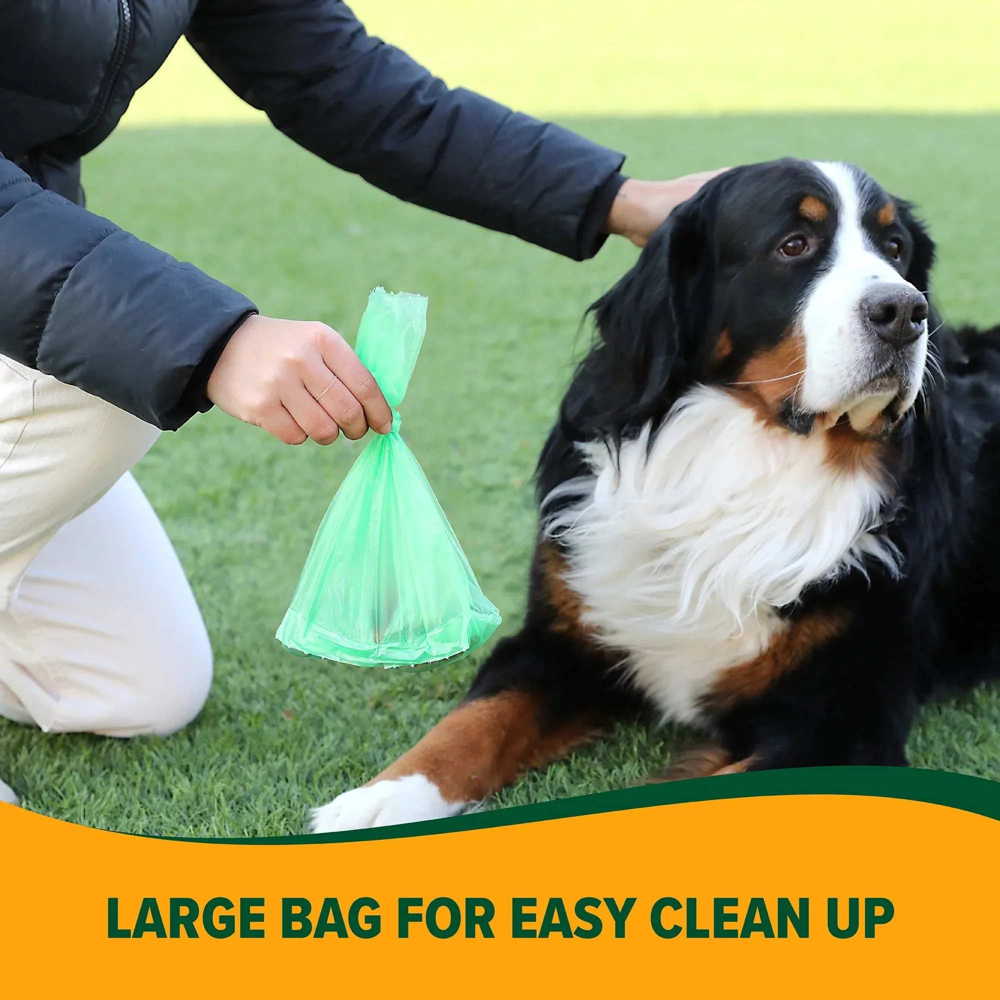 Plant Based Dog Waste Bags Natural Odor Control with Activated Baking Soda Refills, 9" X 14", 180 Count