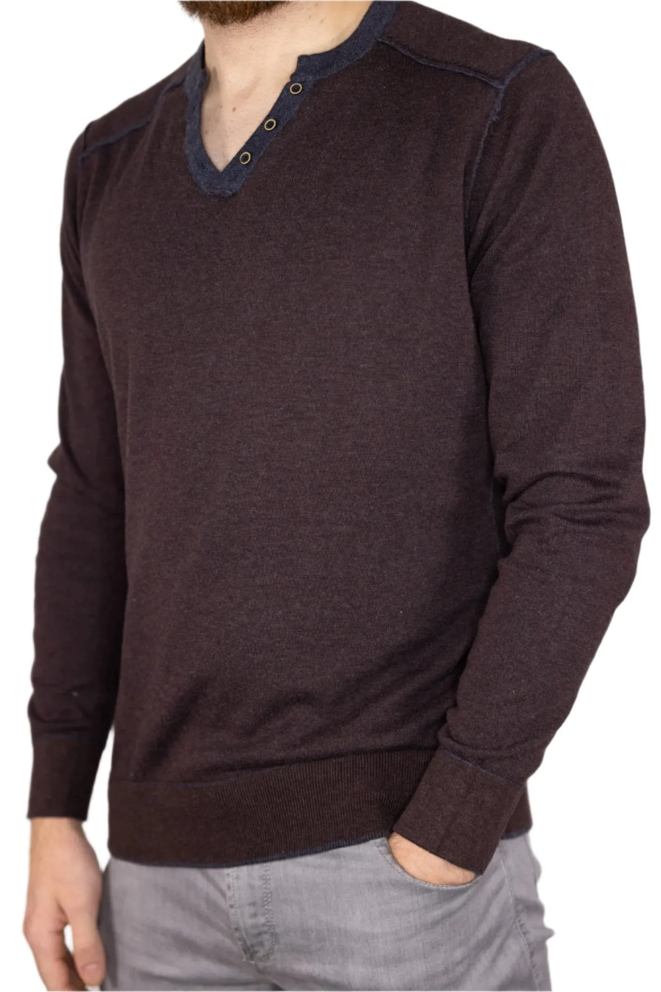 Raffi Nicholas Reversible Henley Sweater