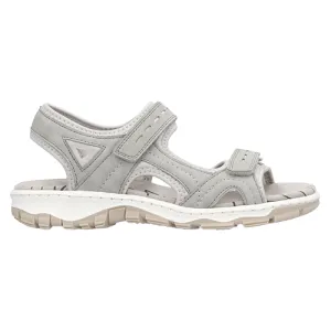 Rieker Ladies Trekking  Sandals - 68866 -Beige/Grey