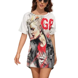 Round Neck Doll Sleeve Loose T-Shirt