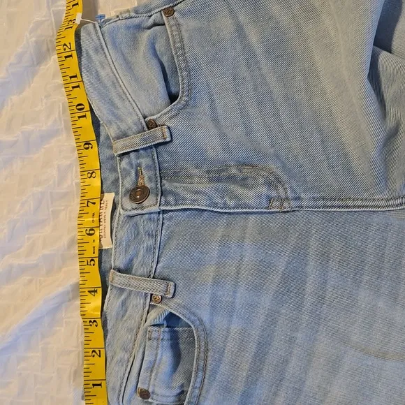 SHYANNE Womens Two Tone Seamed Light Wash HIGH RISE FLARE JEANS