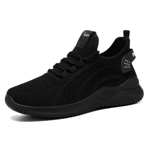 Sporty Almond Toe Running Sneakers with Shock-Absorbing Design