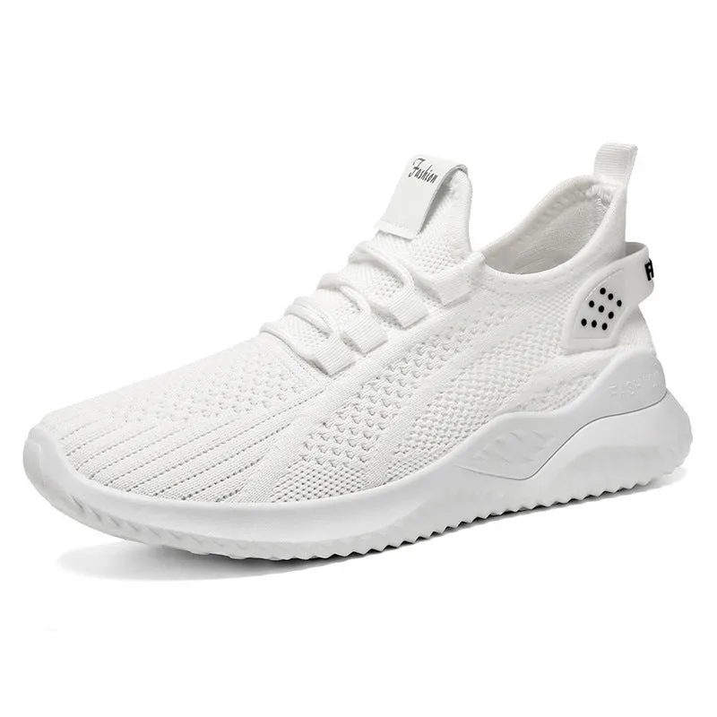 Sporty Almond Toe Running Sneakers with Shock-Absorbing Design