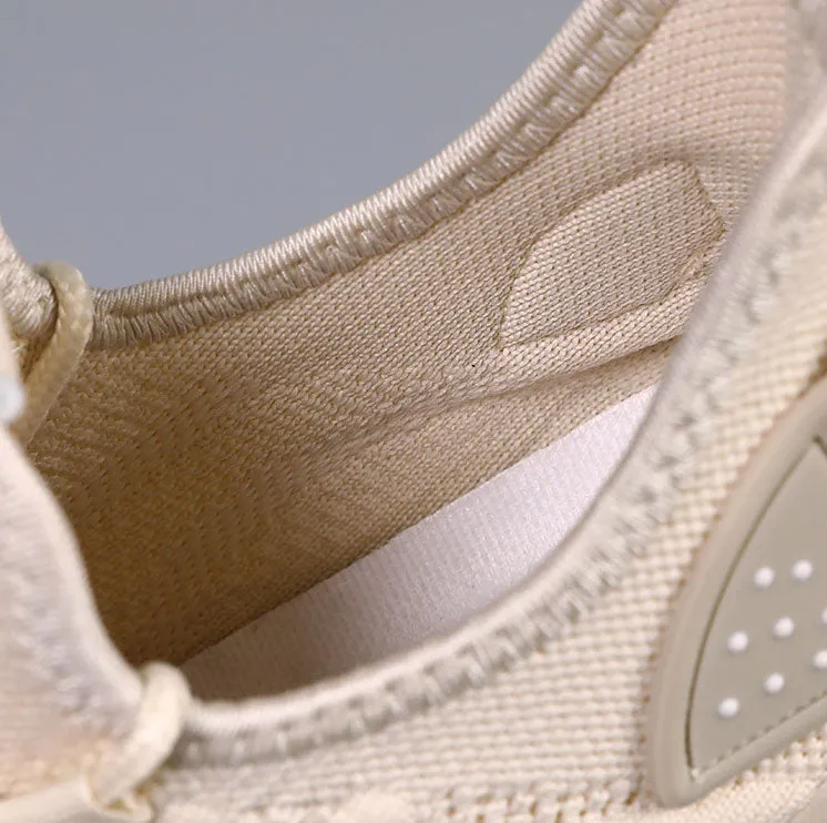Sporty Almond Toe Running Sneakers with Shock-Absorbing Design