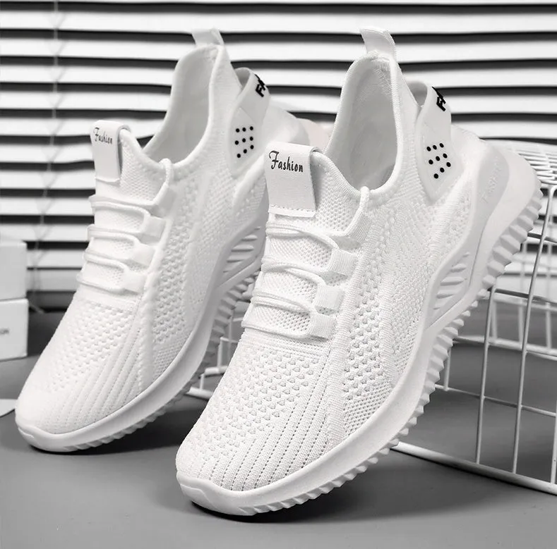Sporty Almond Toe Running Sneakers with Shock-Absorbing Design