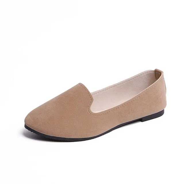 Spring Summer Women Flat Shoes Woman Ballet Flats Candy Color Ladies Shoes Large Size Autumn Casual Shoes Women Loafers WSH2216
