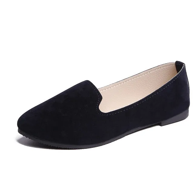 Spring Summer Women Flat Shoes Woman Ballet Flats Candy Color Ladies Shoes Large Size Autumn Casual Shoes Women Loafers WSH2216