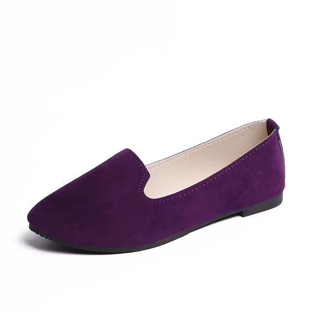 Spring Summer Women Flat Shoes Woman Ballet Flats Candy Color Ladies Shoes Large Size Autumn Casual Shoes Women Loafers WSH2216