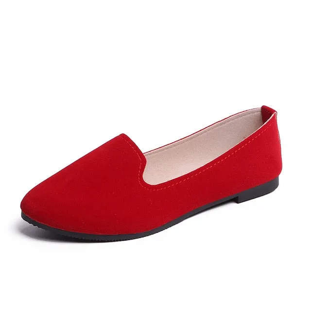 Spring Summer Women Flat Shoes Woman Ballet Flats Candy Color Ladies Shoes Large Size Autumn Casual Shoes Women Loafers WSH2216