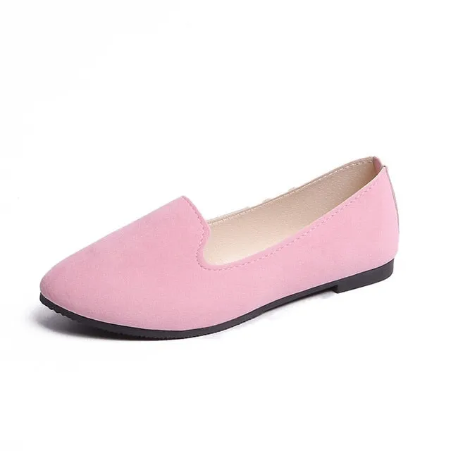 Spring Summer Women Flat Shoes Woman Ballet Flats Candy Color Ladies Shoes Large Size Autumn Casual Shoes Women Loafers WSH2216