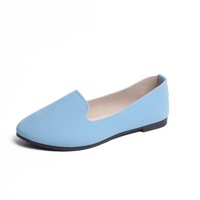 Spring Summer Women Flat Shoes Woman Ballet Flats Candy Color Ladies Shoes Large Size Autumn Casual Shoes Women Loafers WSH2216