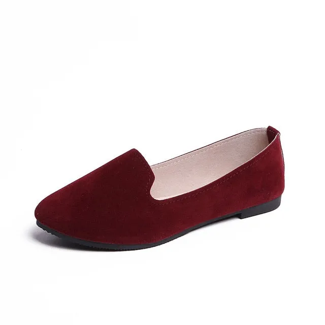 Spring Summer Women Flat Shoes Woman Ballet Flats Candy Color Ladies Shoes Large Size Autumn Casual Shoes Women Loafers WSH2216