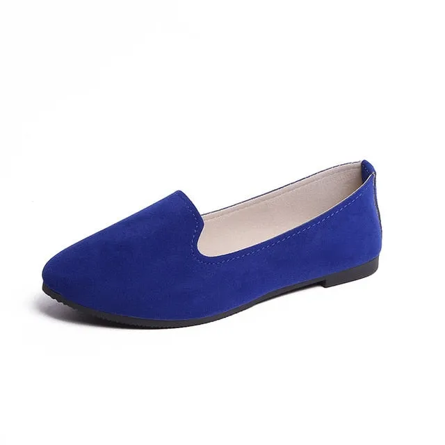 Spring Summer Women Flat Shoes Woman Ballet Flats Candy Color Ladies Shoes Large Size Autumn Casual Shoes Women Loafers WSH2216