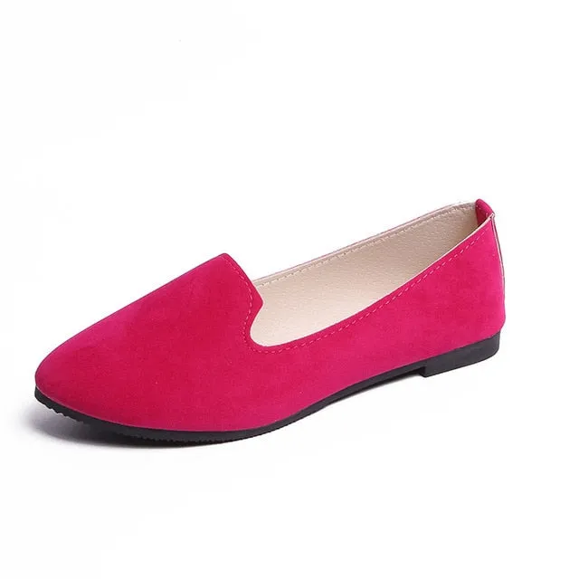 Spring Summer Women Flat Shoes Woman Ballet Flats Candy Color Ladies Shoes Large Size Autumn Casual Shoes Women Loafers WSH2216