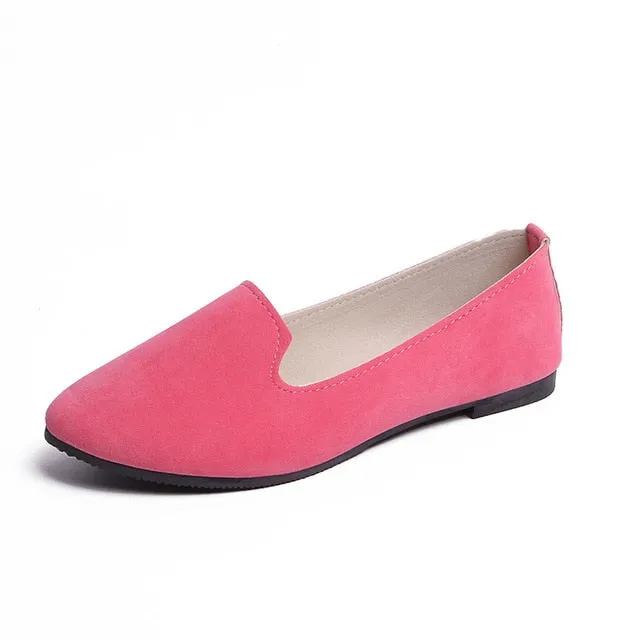 Spring Summer Women Flat Shoes Woman Ballet Flats Candy Color Ladies Shoes Large Size Autumn Casual Shoes Women Loafers WSH2216
