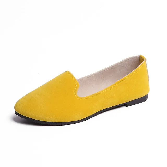 Spring Summer Women Flat Shoes Woman Ballet Flats Candy Color Ladies Shoes Large Size Autumn Casual Shoes Women Loafers WSH2216