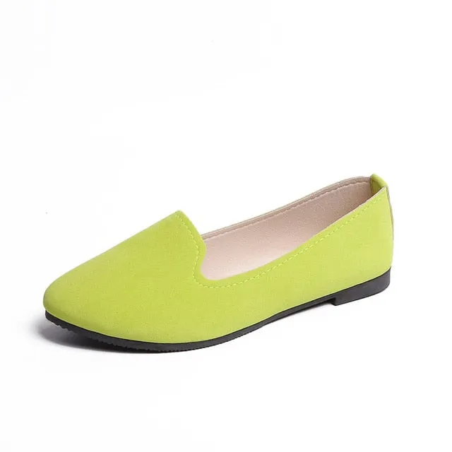 Spring Summer Women Flat Shoes Woman Ballet Flats Candy Color Ladies Shoes Large Size Autumn Casual Shoes Women Loafers WSH2216