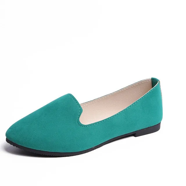 Spring Summer Women Flat Shoes Woman Ballet Flats Candy Color Ladies Shoes Large Size Autumn Casual Shoes Women Loafers WSH2216