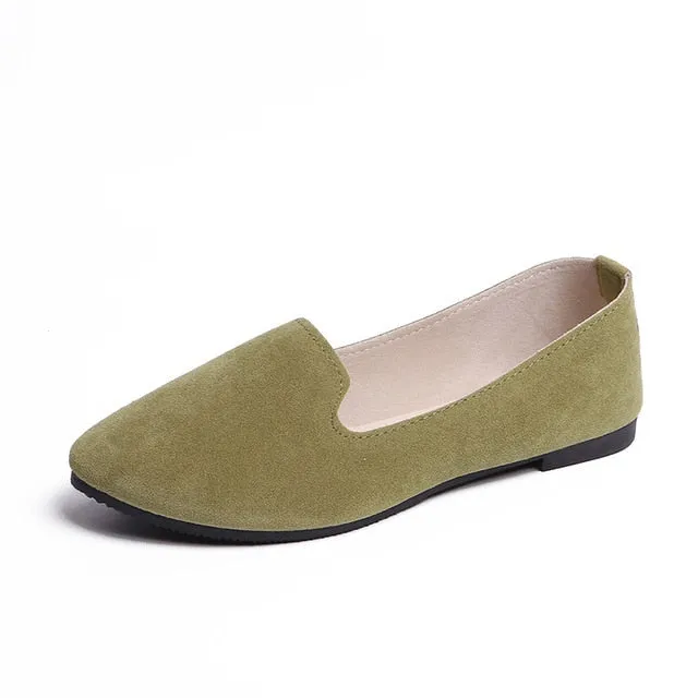 Spring Summer Women Flat Shoes Woman Ballet Flats Candy Color Ladies Shoes Large Size Autumn Casual Shoes Women Loafers WSH2216
