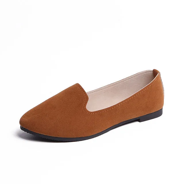 Spring Summer Women Flat Shoes Woman Ballet Flats Candy Color Ladies Shoes Large Size Autumn Casual Shoes Women Loafers WSH2216