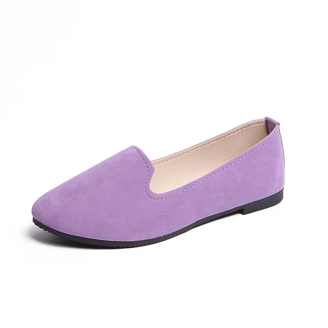 Spring Summer Women Flat Shoes Woman Ballet Flats Candy Color Ladies Shoes Large Size Autumn Casual Shoes Women Loafers WSH2216