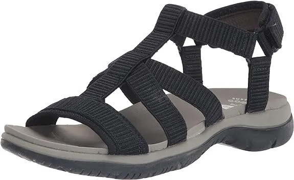 Strap Fabric Ankle Navy Open Flexible Tested Sandals Toe Flats Dr. Adalia Breathable Scholl's