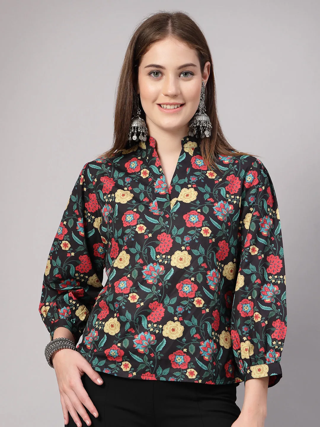 Style Quotient Women Black Multi Tunic